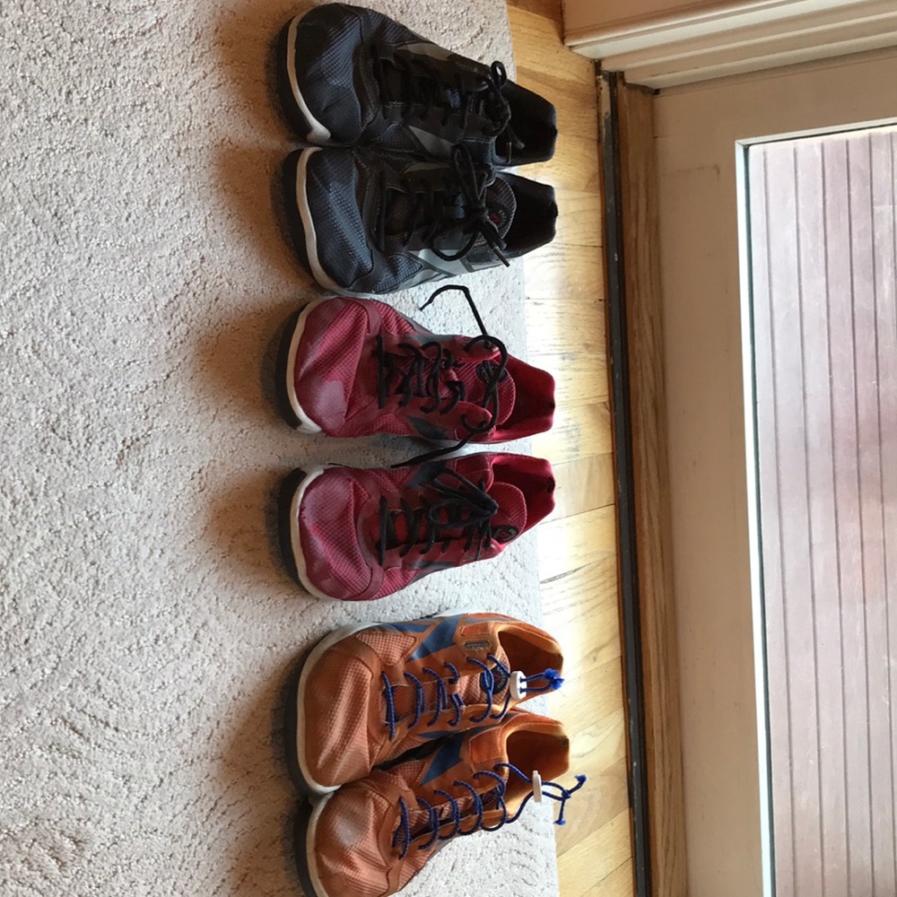 3 pairs of vintage Reebok Nano 1’s Size 10